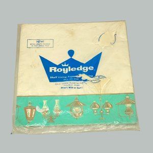 Vintage Royledge Shelf Lining and Edging Paper Lanterns Green/Gold USA